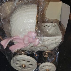 Lenox Baby Carriage Stroller Porcelain Personalized "Madison"